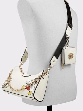 DISNEY X Aldo Shoulder Bag, White Purse  New 100 Year Anniversary  Sold Out Rare